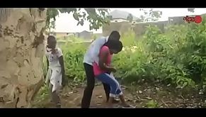 African nigerian ghetto boys gangbang a virgin / part 2